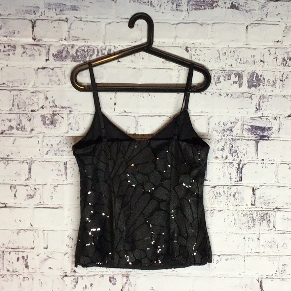 White House Black Market Black Sequin Tank Top - Picture 7 of 7